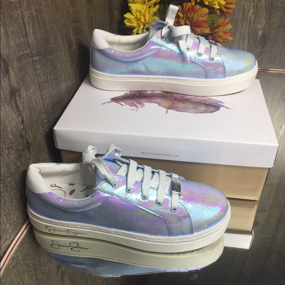 🛍 Jessica Simpson GYouth Wham Sneakers - Blue Inf - Picture 7 of 8